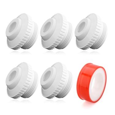 Imagem de 5 peças de bicos de jato de piscina, fluxo direcional entrada de globo ocular jato de retorno de piscina peças de reposição acessórios de retorno de piscina acessórios para limpeza