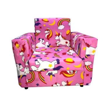 Imagem de Poltrona Infantil Mini Sofá Estampado - JR BRINQUEDOS, UNICÓRNIO