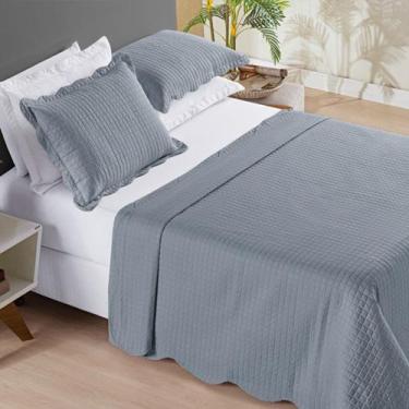 Imagem de Cobre Leito Domo Original Queen Dupla face Barato - Cinza - Casa Show 