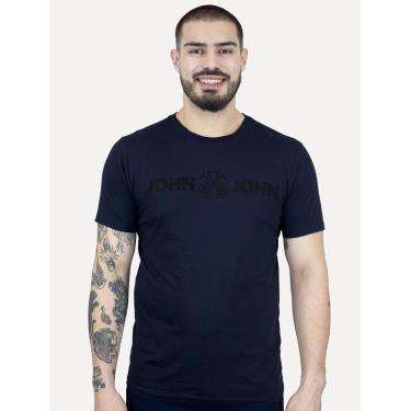 Imagem de Camiseta John John Masculina JJ Basic Logo Rusty Azul Marinho-Masculino