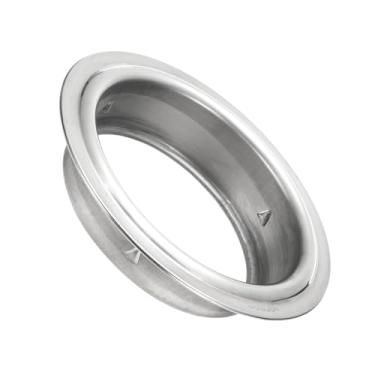 Imagem de PATIKIL Colar de tubo de 120 mm, flange de parede redonda Flange de tubo reto de aço inoxidável 304 para abertura de piso de parede e teto mangueira de ventilação do secador de ar condicionado, prata