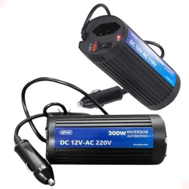 Imagem de Inversor Veicular 200W 12V para 220V USB 5V Onda Senoidal 60Hz