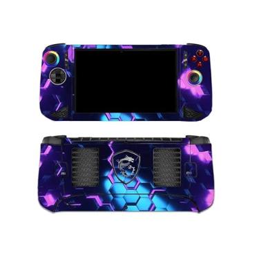 Imagem de Capa protetora de adesivo compatível com MSI Claw 8 AI+ A2VM, antiarranhões, sem bolhas (hexágono gradiente)