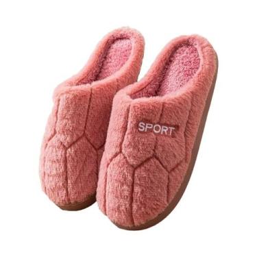 Imagem de Chinelos De Algodão Para Inverno Femininos, Solado Grosso, Quentes, An