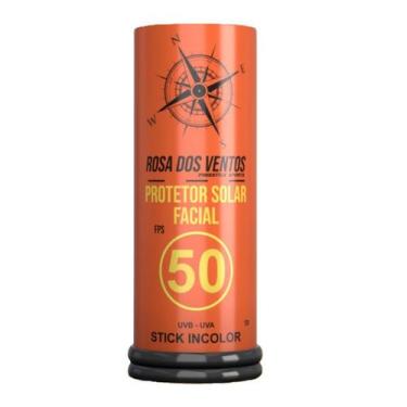 Imagem de Protetor Solar Facial FPS50 Bastão Incolor Rosa dos Ventos