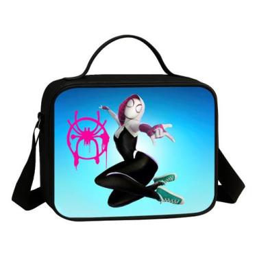 Imagem de Lancheira Escolar Termica Infantil Estampa Menina Stacy Heroina Aranha