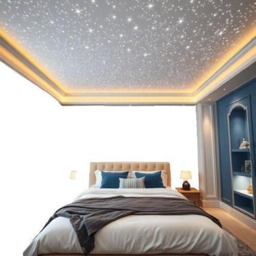 Imagem de Kit Iluminação 200 Fibra Ótica Branco Atmosfera Luz