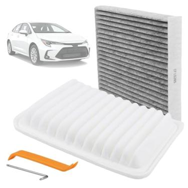 Imagem de Kit de filtro de ar de cabine e motor compatível com Toyota 2009-2019 Corolla, 2017-2018 Corolla iM, Matriz 2009-2014, Yaris 2006-2018, Scion XD 2008-2014, substituições Pontiac Vibe 2009-2010 CF1028