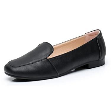 Imagem de VenusCelia Tênis feminino charmoso sem salto, Preto, 8 Wide