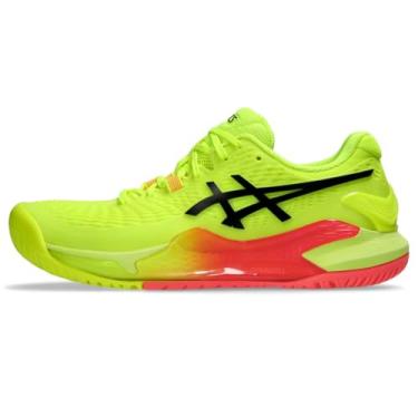 Imagem de ASICS Tênis masculino Gel-Resolution 9 Clay, Amarelo/preto de segurança, 8.5