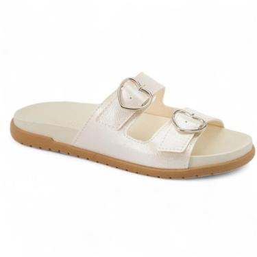 Imagem de Chinelo Menina Klin Weekend Coração Branco Perolizado 371001