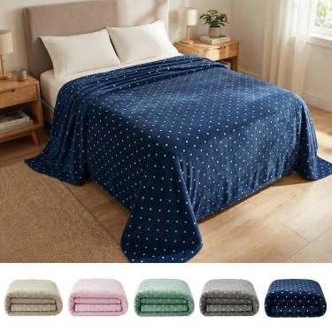 Imagem de Manta Cobertor Casal Corttex Poá 180x220cm Microfibra Antialérgico Super Macio Premium