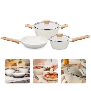 Imagem de Conjunto De Panelas Indução Carmela 03 Peças Cerâmica - MTA