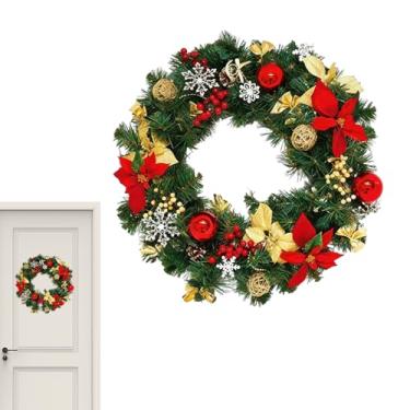 Imagem de Decalques de janela de Natal | Decalque removível de guirlanda para decoração de festa | Adesivos decorativos de porta de vidro de Natal, para festa de inverno, casa, loja, banheiro, quarto, cozinha