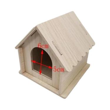 Imagem de Grande Ninho De Madeira Maciça Para Hamster, Esquilo, Ouriço, Urso Dou