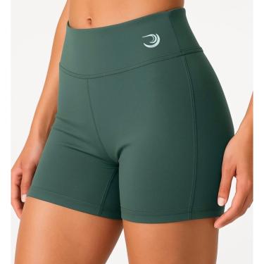 Imagem de Shorts Verde Militar Feminino Poliamida Premium Luxo Fitness-Feminino