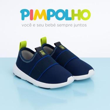 Imagem de Tênis Infantil Menino Pimpolho Sport Neo Calce Fácil Sem Cadarço, Azul