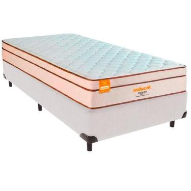 Imagem de Cama Box Solteirão e Colchão Pequim Molas Ultralastic Inducol Branco
