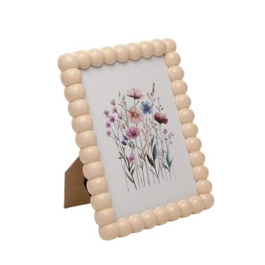 Imagem de Porta-Retrato Pérolis 10cmx 15cm Creme MDF - Wolff