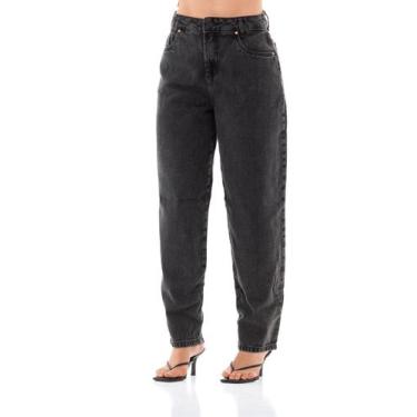 Imagem de Calça Jeans Feminina Arauto Wide Balloon Black, Preto, 40