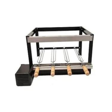 Imagem de Grill Elétrico Artgrill Giratório Platinum Aço Carbono Bivolt Com 4 Espetos Artmill