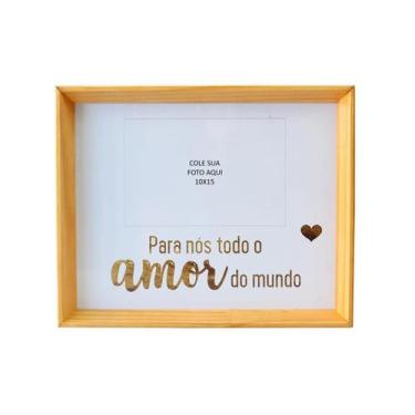 Imagem de Porta retrato amor fotos 10 x 15cm estampas sortidas - M.A Rodrigues, 