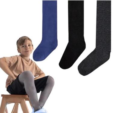 Imagem de Meia Calça Bebê Infantil Lisa Inverno Menina Menino - ZG, Sortido Meni