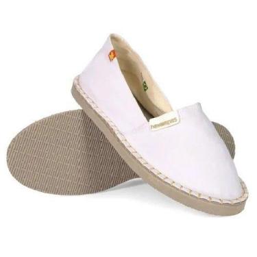 Imagem de Alpargata Havaianas Sapatilha Origem Unissex Tradicional, Branco, 38
