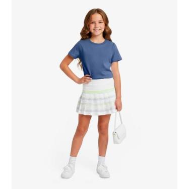 Imagem de Blusa Básica Infantil Manga Curta Lisa Soletex Azul, 4, Azul