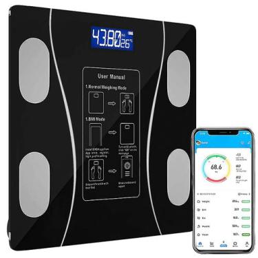 Imagem de Balança de Banheiro Inteligente Bioimpedância Digital 180kgs - Wellmix