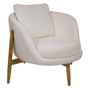 Imagem de Poltrona Decorativa Austin Bouclé Off White - Nexta Casa