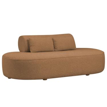 Imagem de Sofá Orgânico Horizonte 3 Lugares 210cm Bouclé Terracota - Nexta Casa
