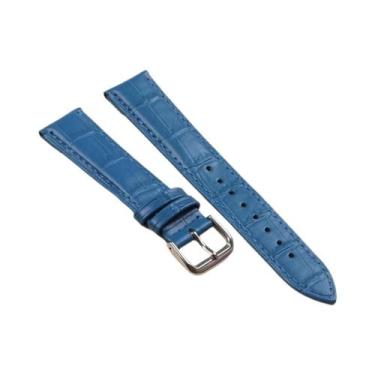 Imagem de Pulseira De Relógio De Couro Com Padrão De Crocodilo Unissex, Pulseira