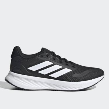 Imagem de Tênis Infantil Adidas Run Falcon, Preto, Branco, 33