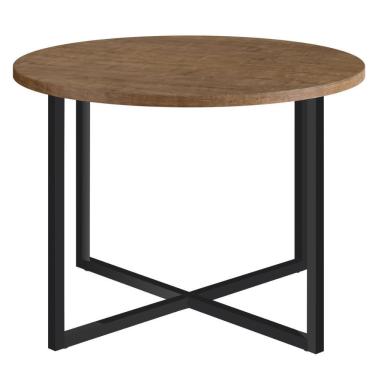 Imagem de Mesa de Centro Mesa de Centro 50cm Vermont Redondo MDP Aço 50CM Amadeirado