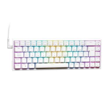 Imagem de Teclado Mecânico Gamer KBM! GAMING TG700, Branco, 65% e ABNT2, RGB, Switch Gateron Red - KGTG700BRVR-Unissex