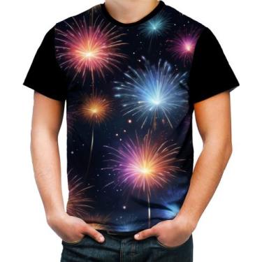 Imagem de Camiseta Colorida Fogos de Artifício Rojões Ano Novo 5 - Kasubeck Stor