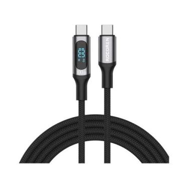 Imagem de Cabo De Carregamento Rápido USB Tipo C Com Display LED De 100W Para Ma
