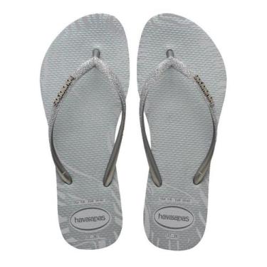 Imagem de Havaianas Slim Glitter Edge fc (Cinza gelo)