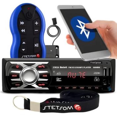 Imagem de Som Automotivo Rádio para Carro Pendrive USB Bluetooth Leitor Cartão S