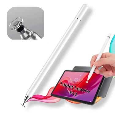 Imagem de Caneta Touch Ponta Fina 2 em 1 para Tablet Lenovo P12  Capacitiva + Es