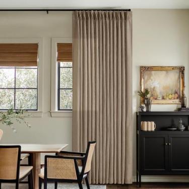 Imagem de Cortinas TWODRAPES de linho com pregas tipo pinch pleat, 274 x 102 cm,