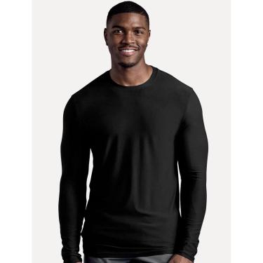 Imagem de Camiseta Calvin Klein Swimwear Masculina Manga Longa UV Preto-Masculino