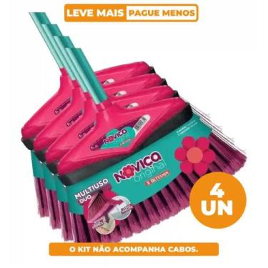 Imagem de Kit 4 Vassoura Multiuso Original sem Cabo Noviça Bettanin