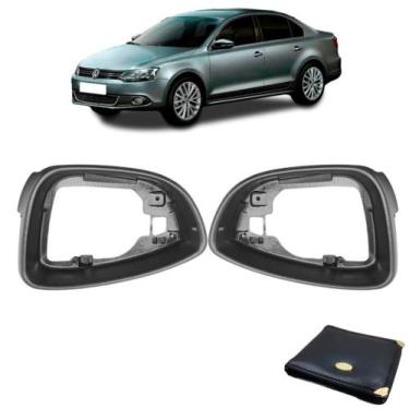 Imagem de Par Moldura Aro Interno Espelho Retrovisor Jetta 250 Tsi 2011 Á 2018 -