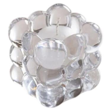 Imagem de Porta Velas de Vidro Bubble 6,5 x 6,5 x 6,5cm - Rojemac