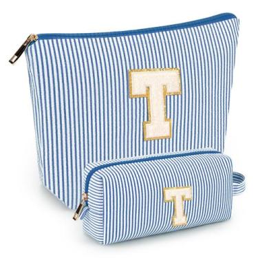 Imagem de Conjunto de bolsa de maquiagem mibasies Blue T para mulheres e meninas