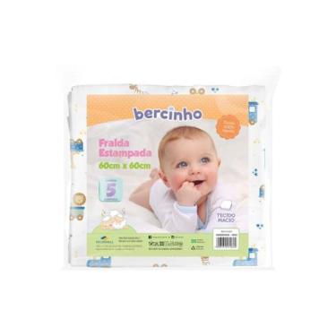 Imagem de Fralda De Pano 5 Unidades Bebê Estampada Berçinho 100% Algodão Cor:Mas