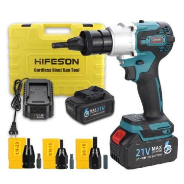 Imagem de Kit Elétrico de Rebiteira sem Fio HIFESON 21V