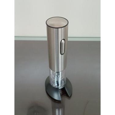 Imagem de Abridor Elétrico Puerto Home&Co 21x7x9cm INOX Prata para Bar Vinho Whi